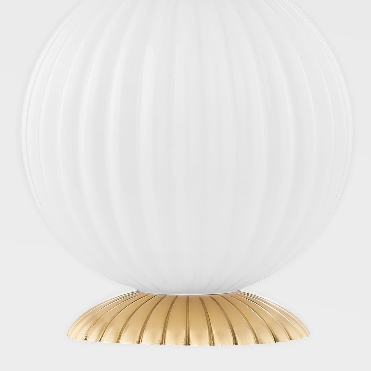 Viva Table Lamp in Aged Brass & White