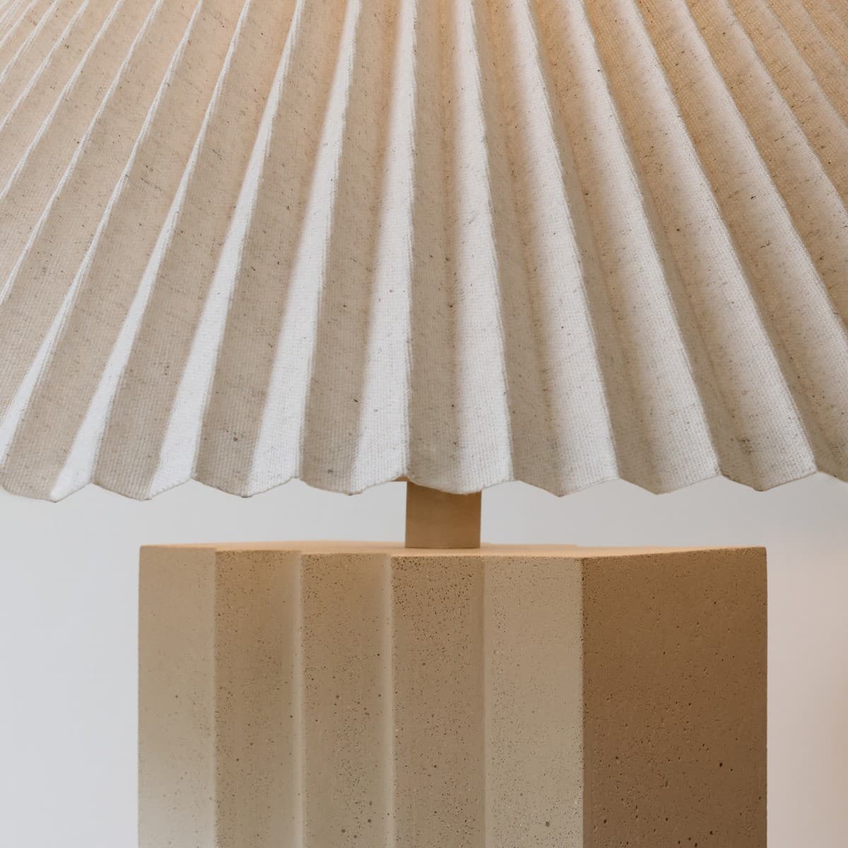 Fora 1 Light Table Lamp in Stone with Natural Linen Shade-img-6