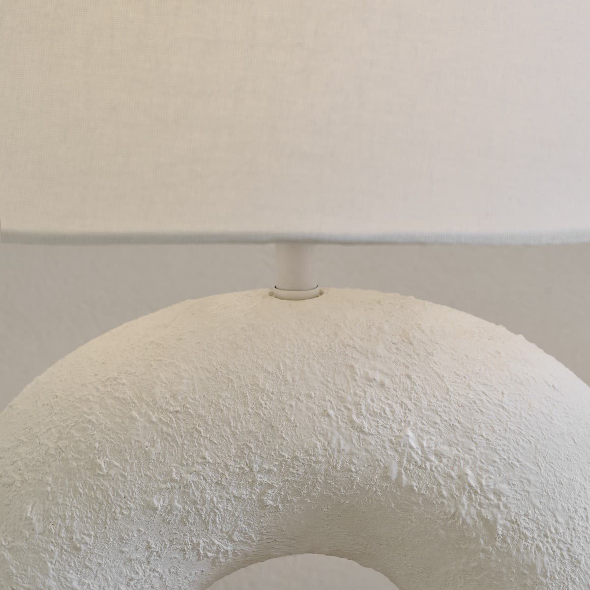 Marley 1 Light Table Lamp in White Gypsum with White Linen Shade-img-3