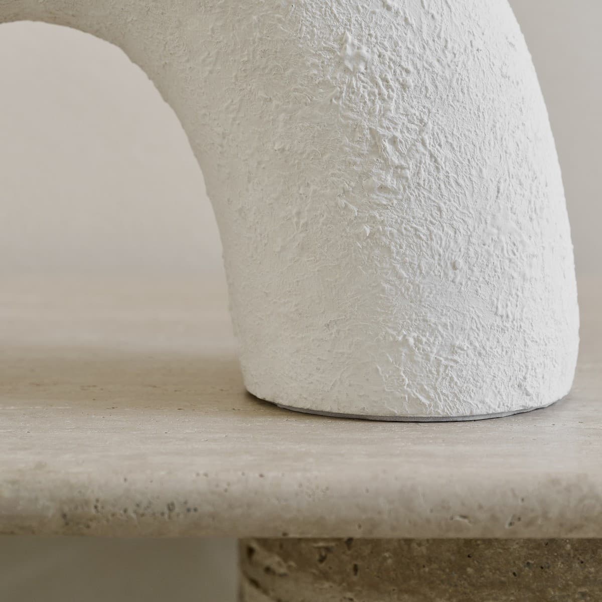 Marley 1 Light Table Lamp in White Gypsum with White Linen Shade-img-5