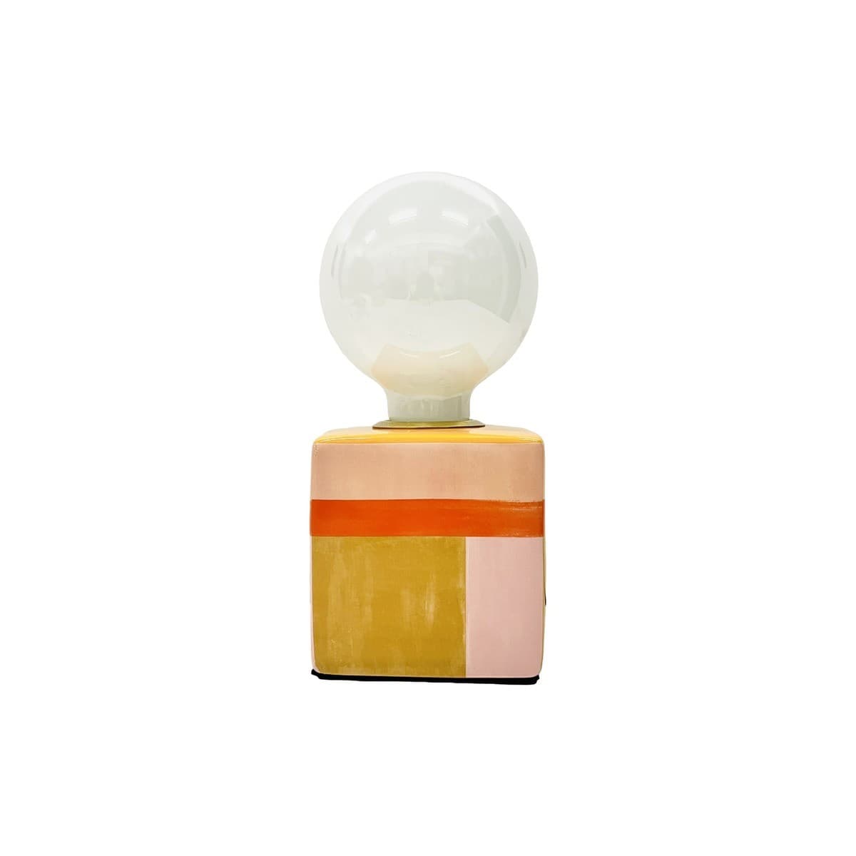Tessa 1 Light Ceramic Table Lamp in Orange