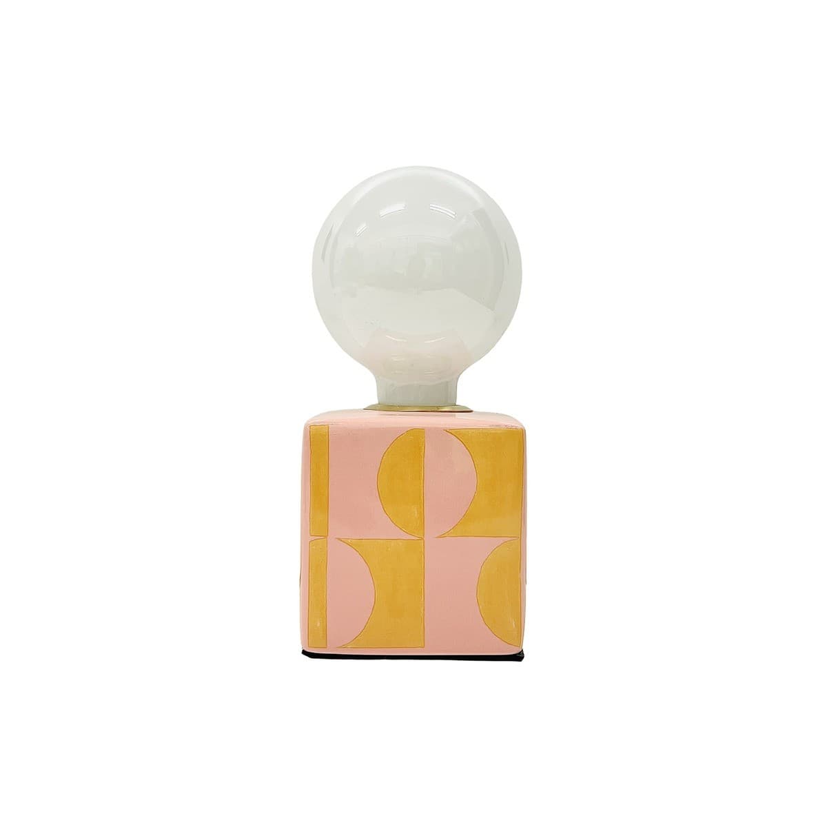 Tessa 1 Light Ceramic Table Lamp in Chartreuse