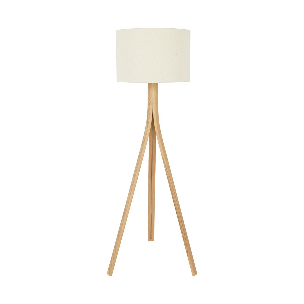 Bennett 1 Light Floor Lamp in Natural with White Shade-img-1