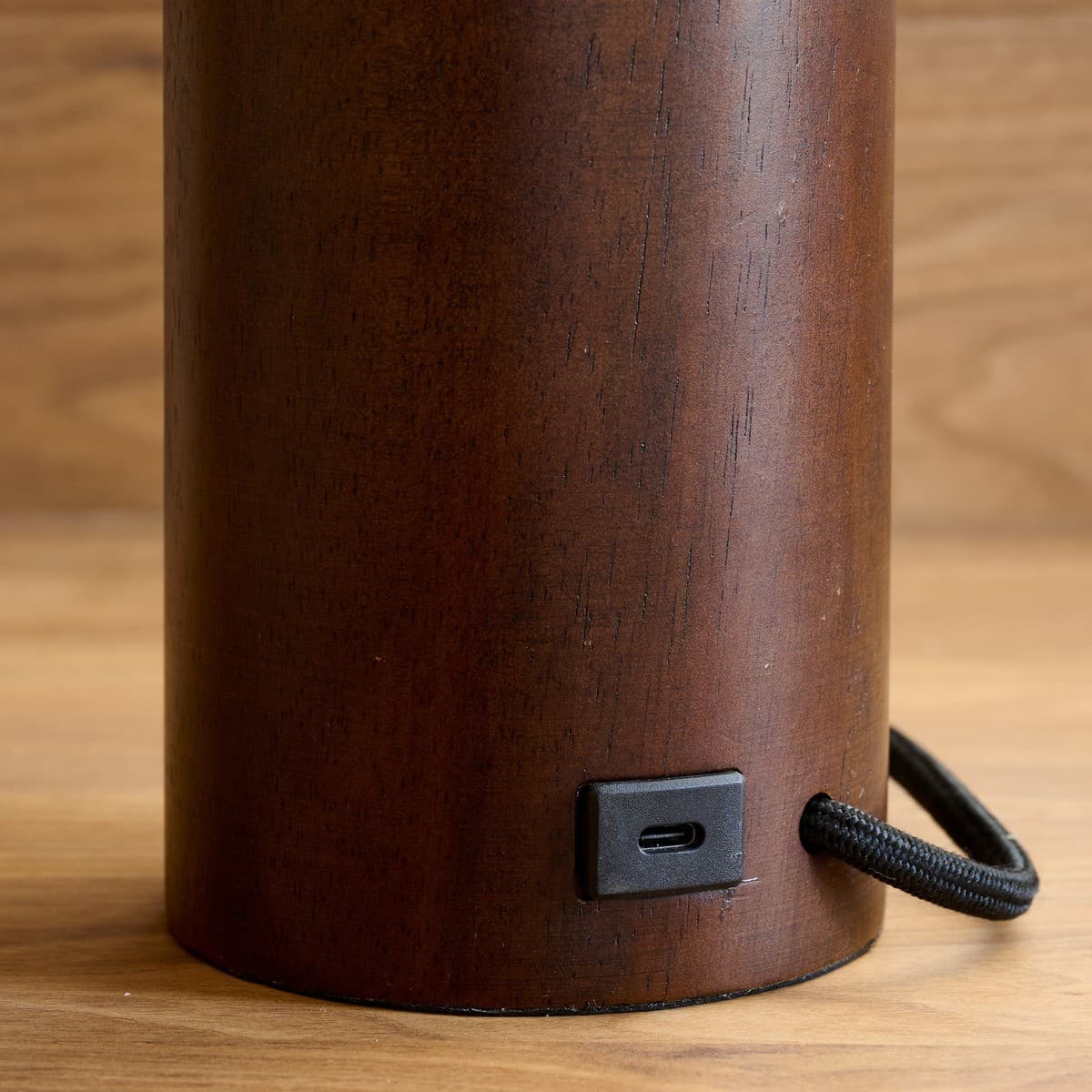 Morgan 1 Light Table Lamp in Walnut with Natural Shade-img-3