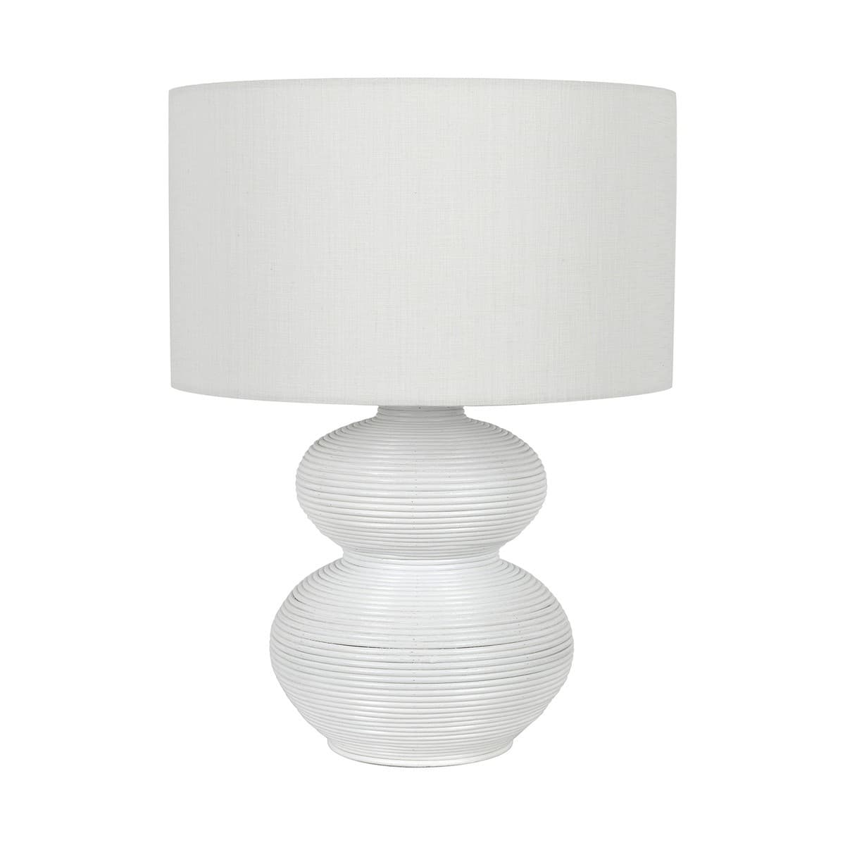 Marni 1 Light Table Lamp in White with White Shade-img-1