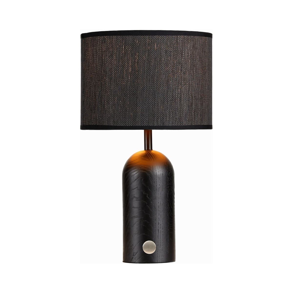 Hazel 1 Light Table Lamp in Black Wood with Black Linen Shade-img-2