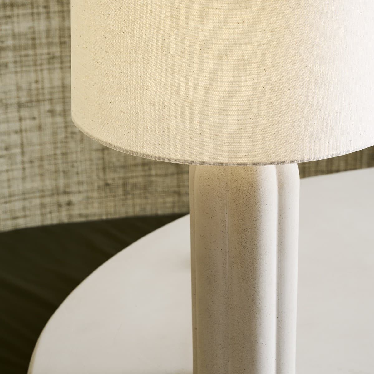 Mulberry 1 Light Table Lamp in Stone with Linen Shade-img-1