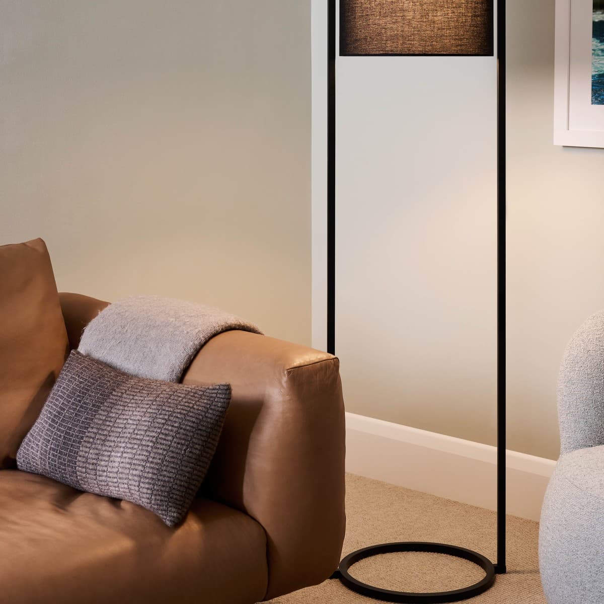 Frama 1 Light Floor Lamp in Black