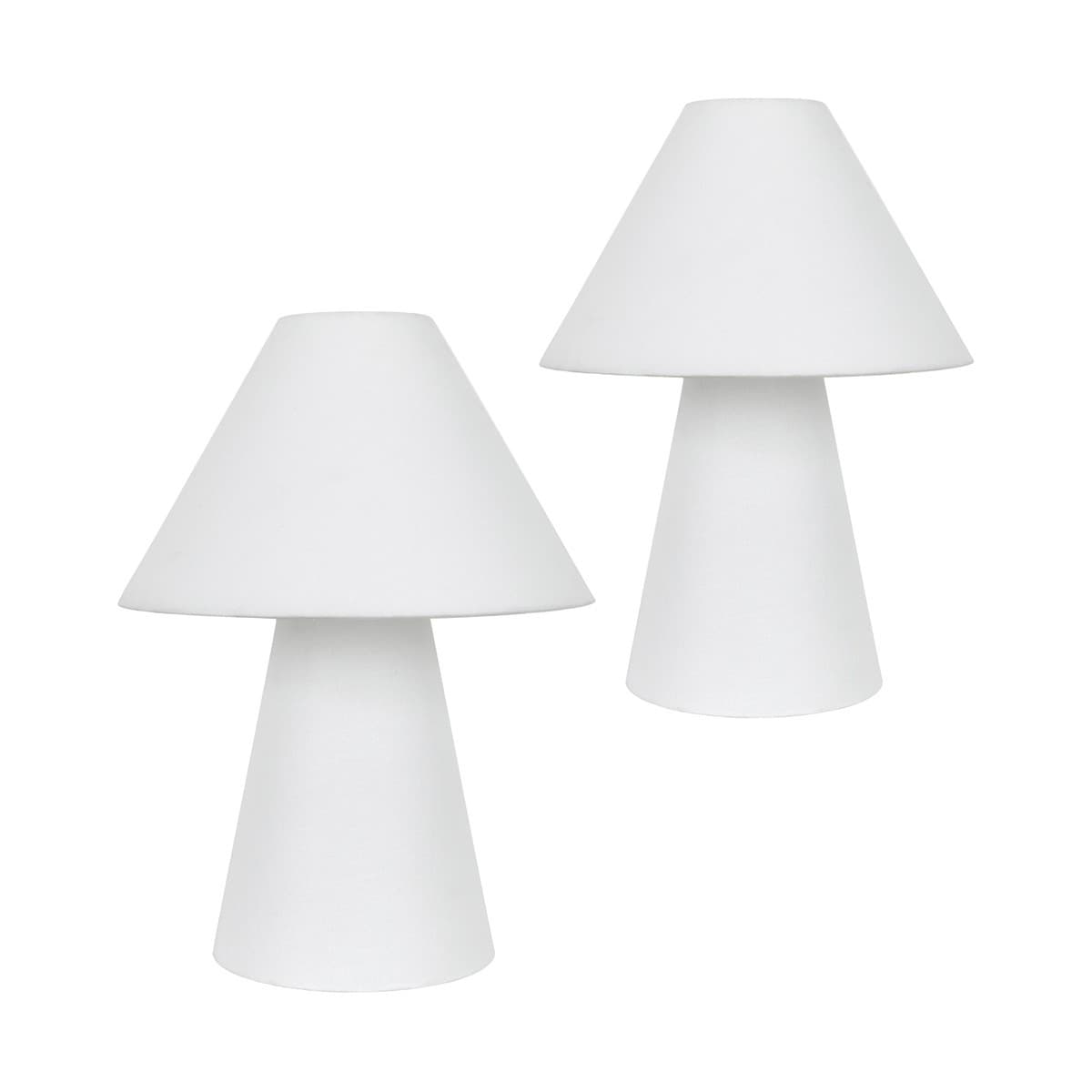 Atila 1 Light Table Lamp in Ivory, 2 Pack