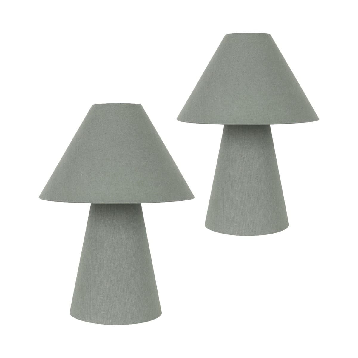 Atila 1 Light Table Lamp in Sage, 2 Pack