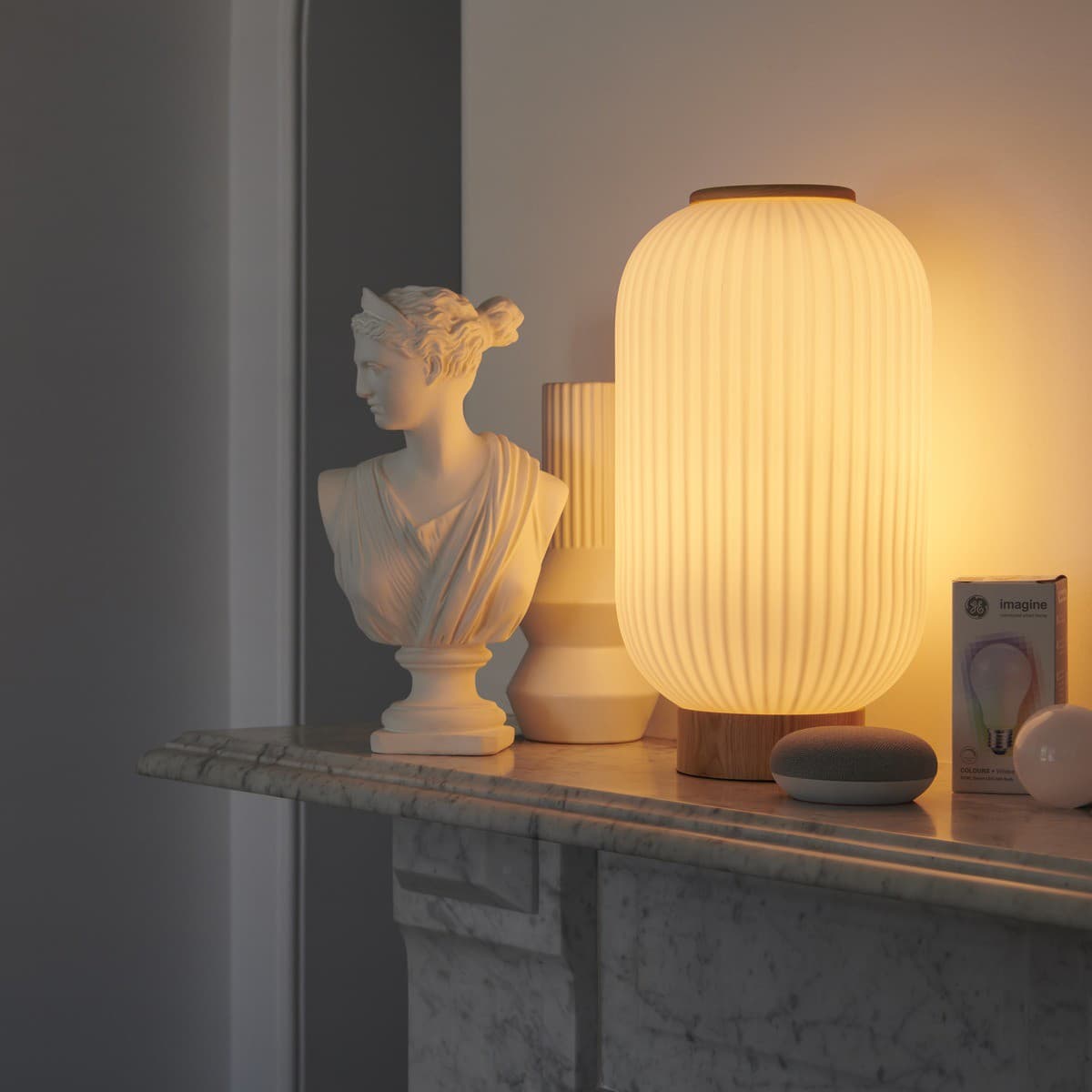 Mele 1 Light Tall Table Lamp in Ash/Frost-img-4