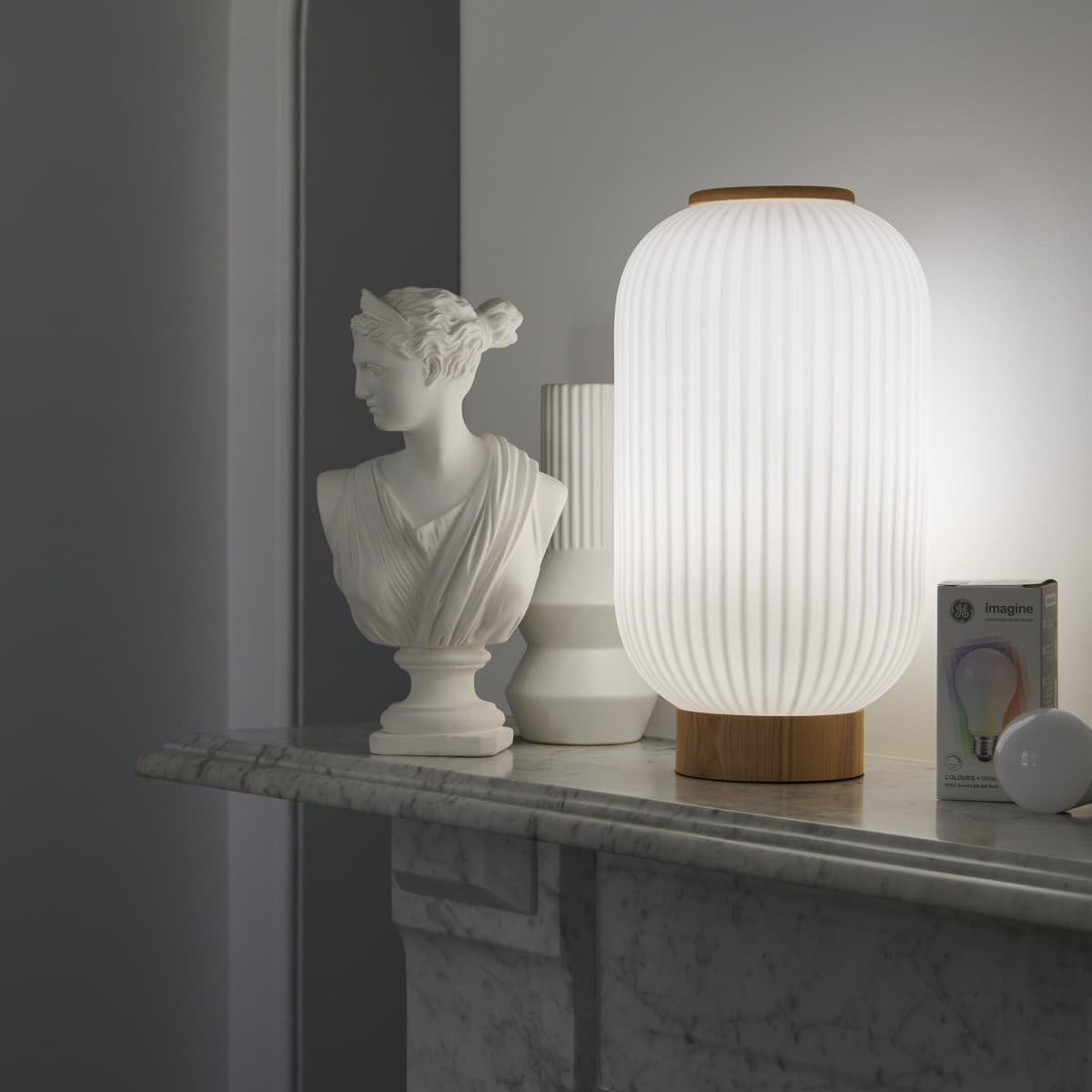 Mele 1 Light Tall Table Lamp in Ash/Frost-img-8