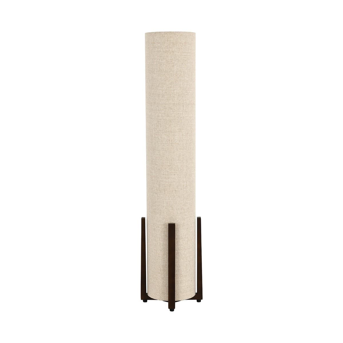 Breton 3 Light Floor Lamp in Walnut with Natural Linen-img-1