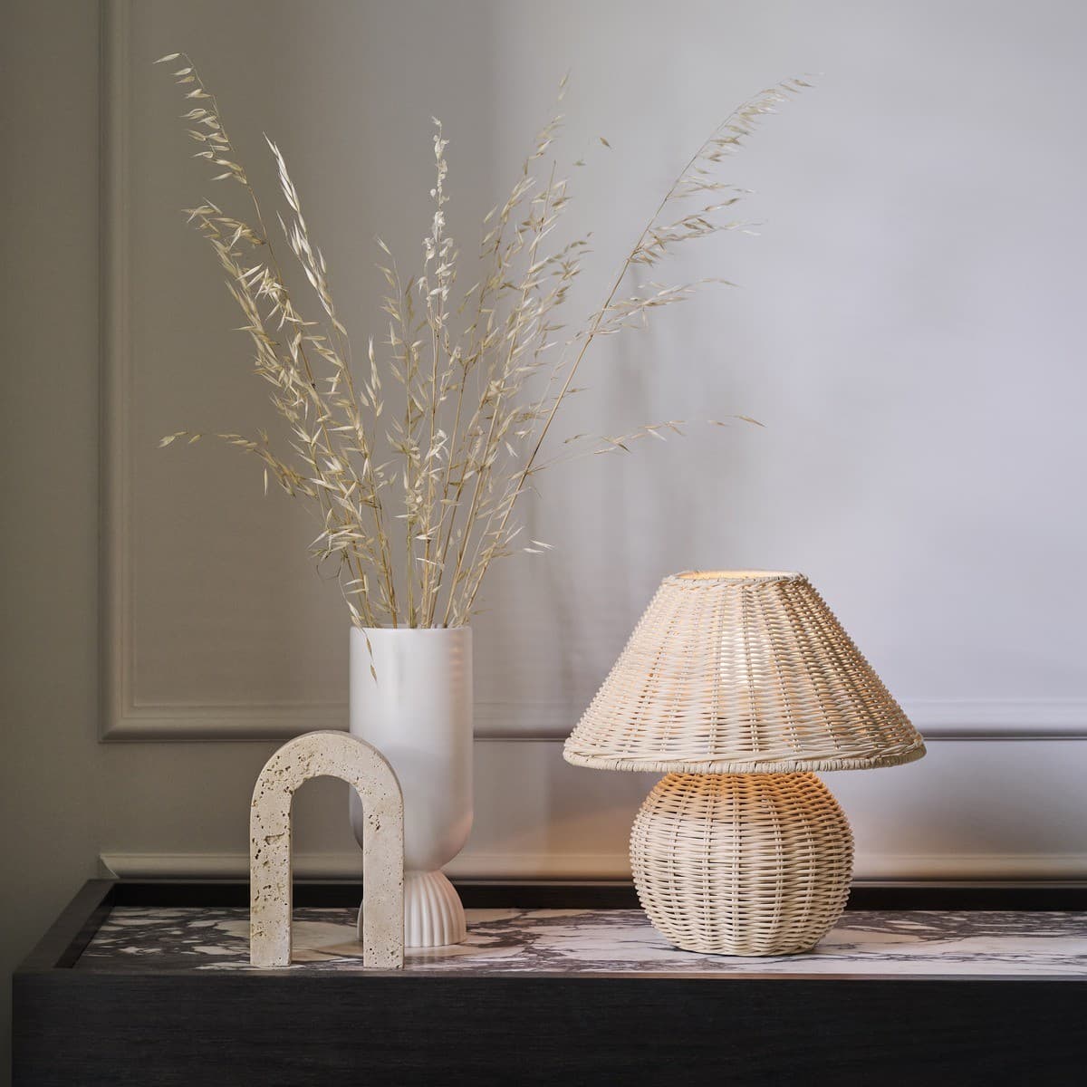 Kasa 1 Light Table Lamp in Natural Rattan-img-6