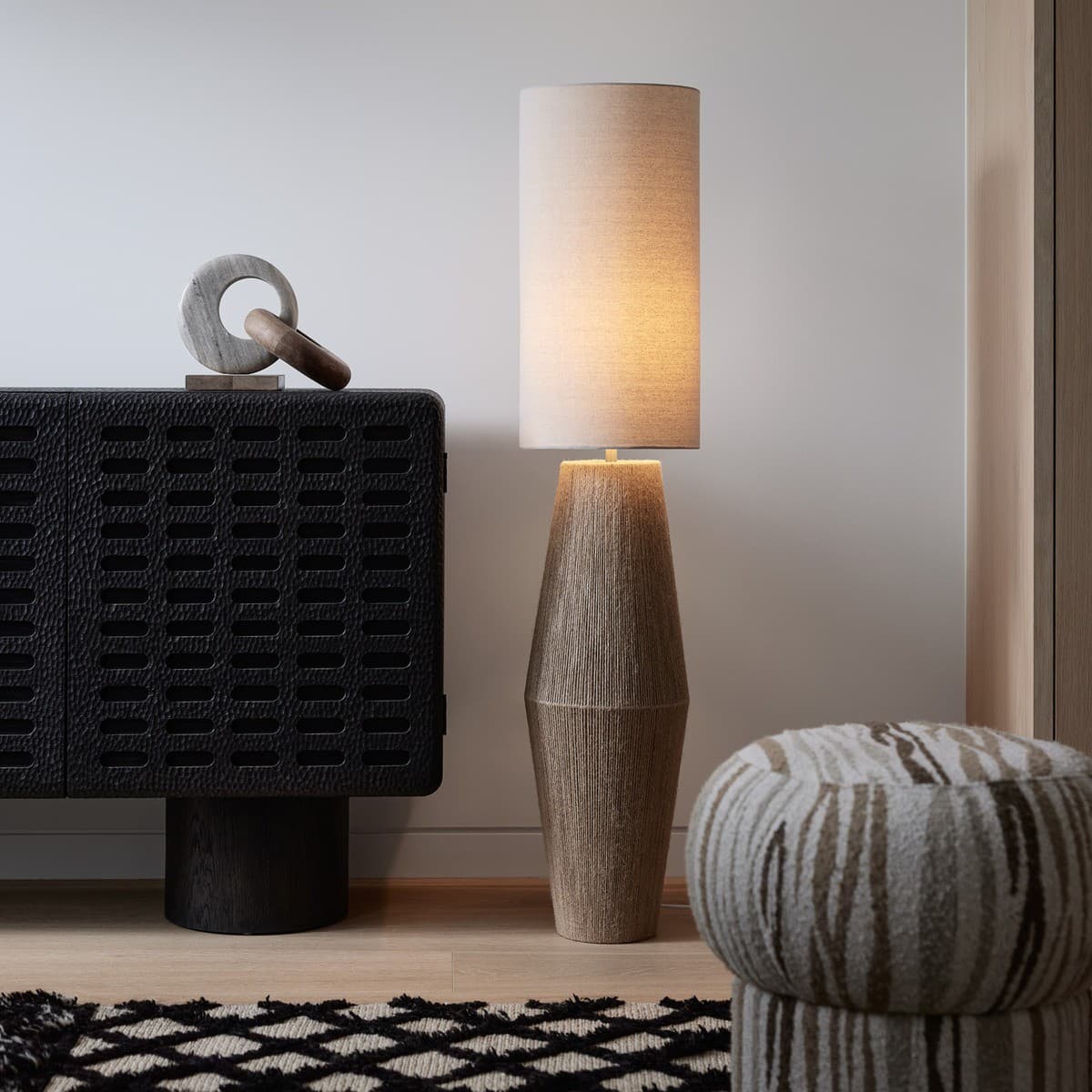 Moka 1 Light Floor Lamp in Natural-img-3