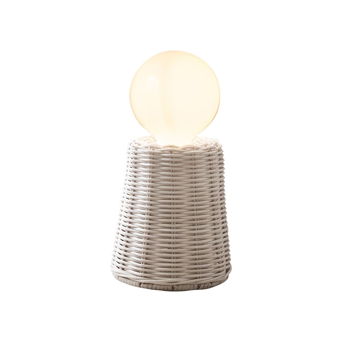 Maison 1 Light Table Lamp in White Rattan