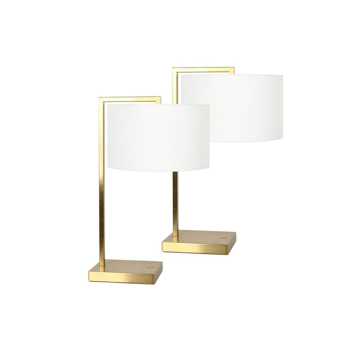 Maya 1 Light Table Lamp in Aged Brass, 2 Pack, with USB-img-1