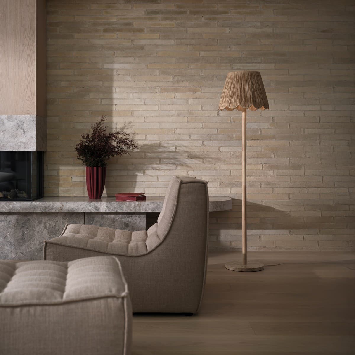 Goldie 1 Light Floor Lamp in Natural-img-2
