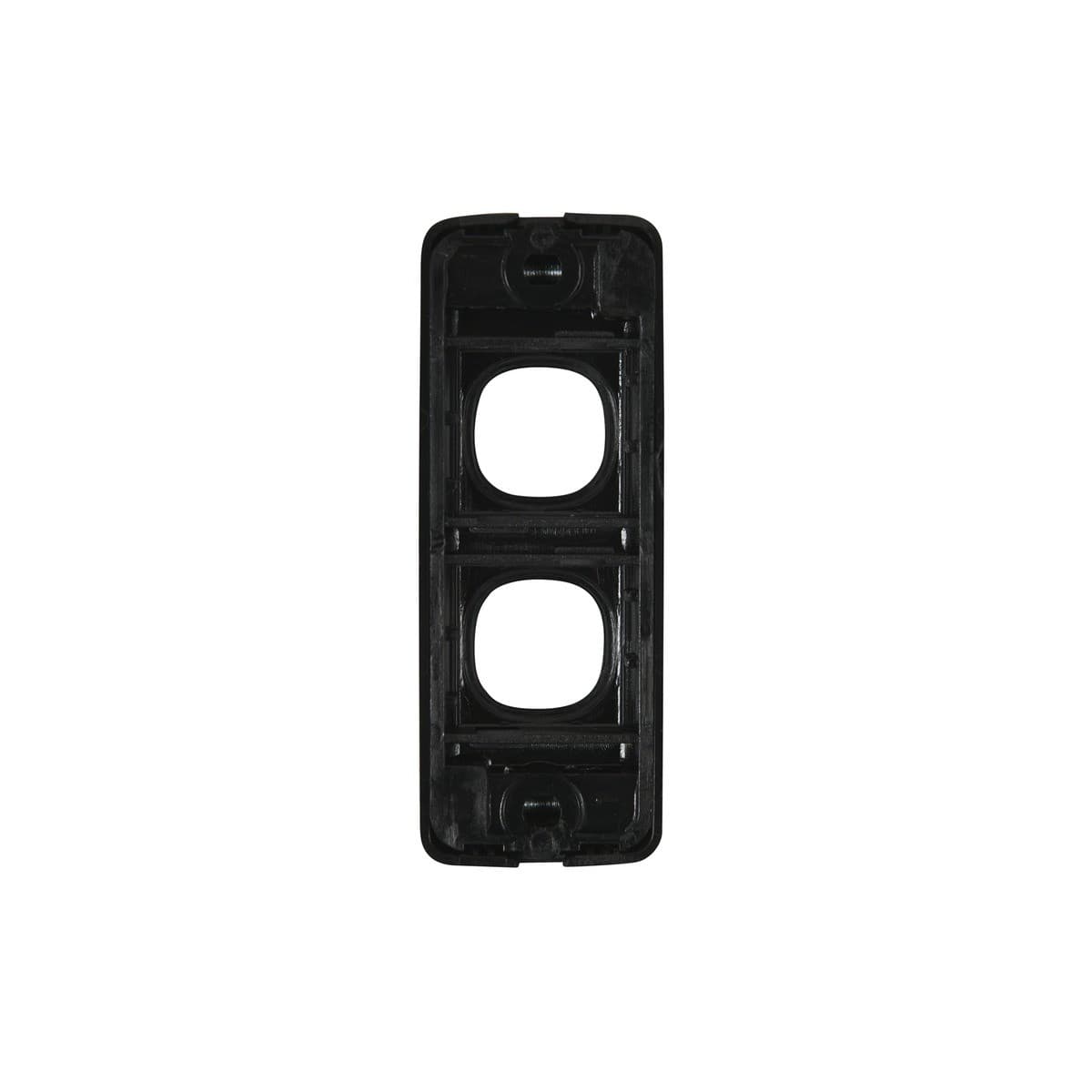 Lucci Power Gravity Architrave 2 Gang Plate Only in Matte Black-img-3
