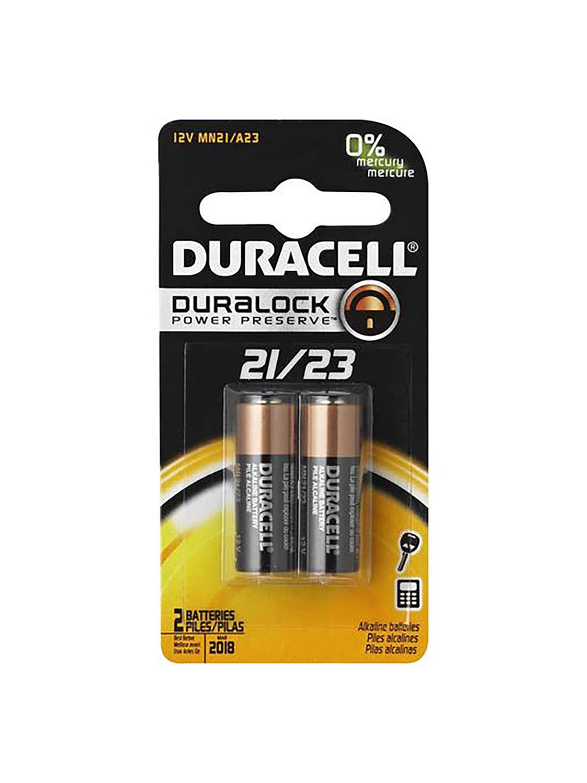 Duracell Alkaline 12V A23/MN21 Battery 2 pack-img-1
