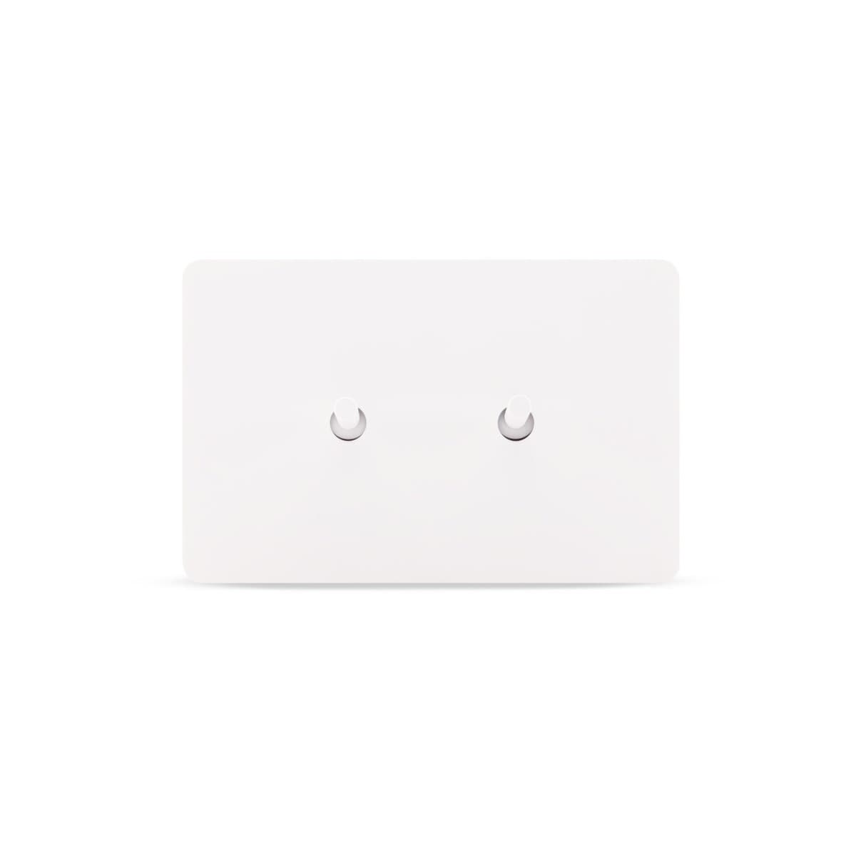 MFL Forge Modern 2 Gang Grid Plate Only in White-img-1