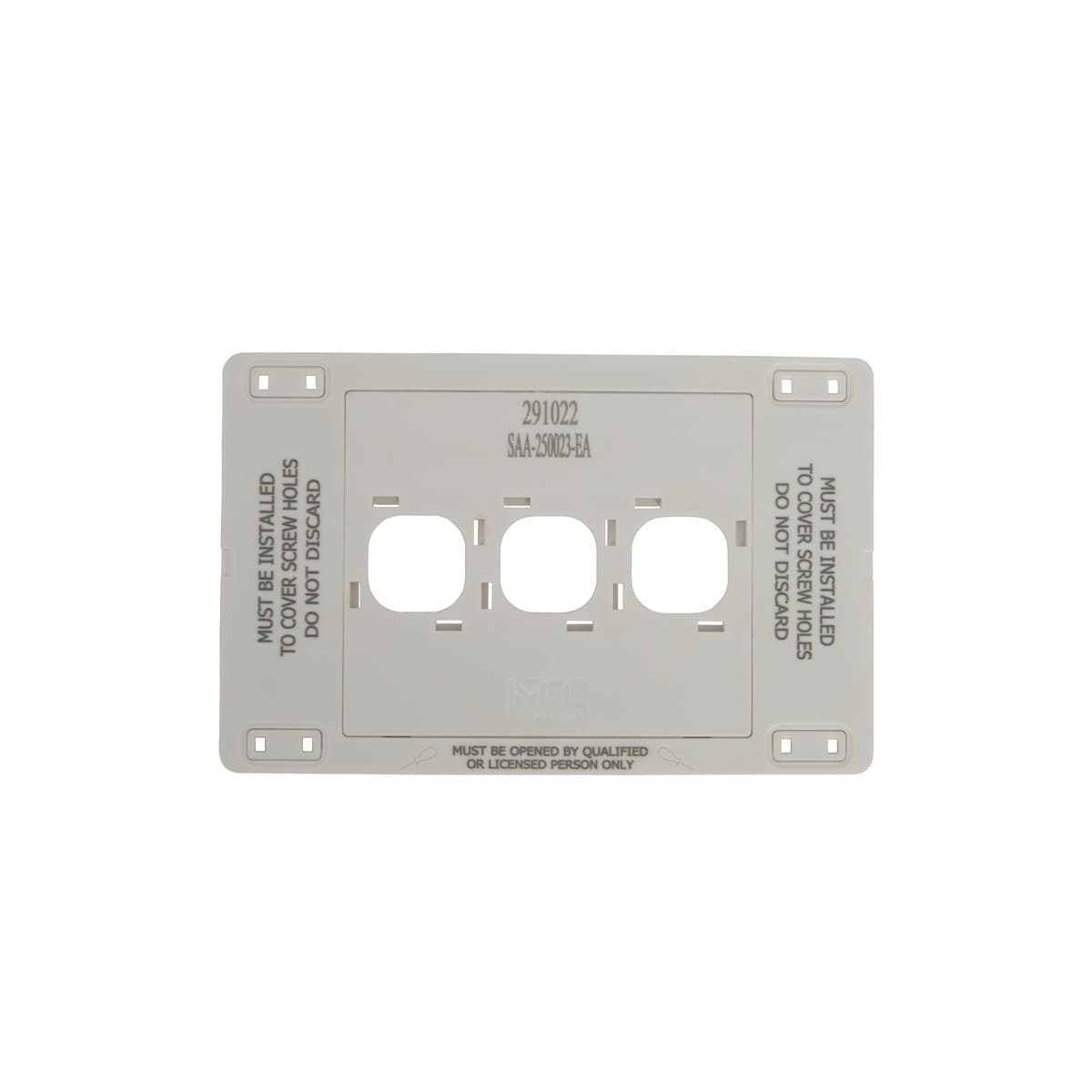 MFL Forge Modern 3 Gang Grid Plate Only in White-img-4