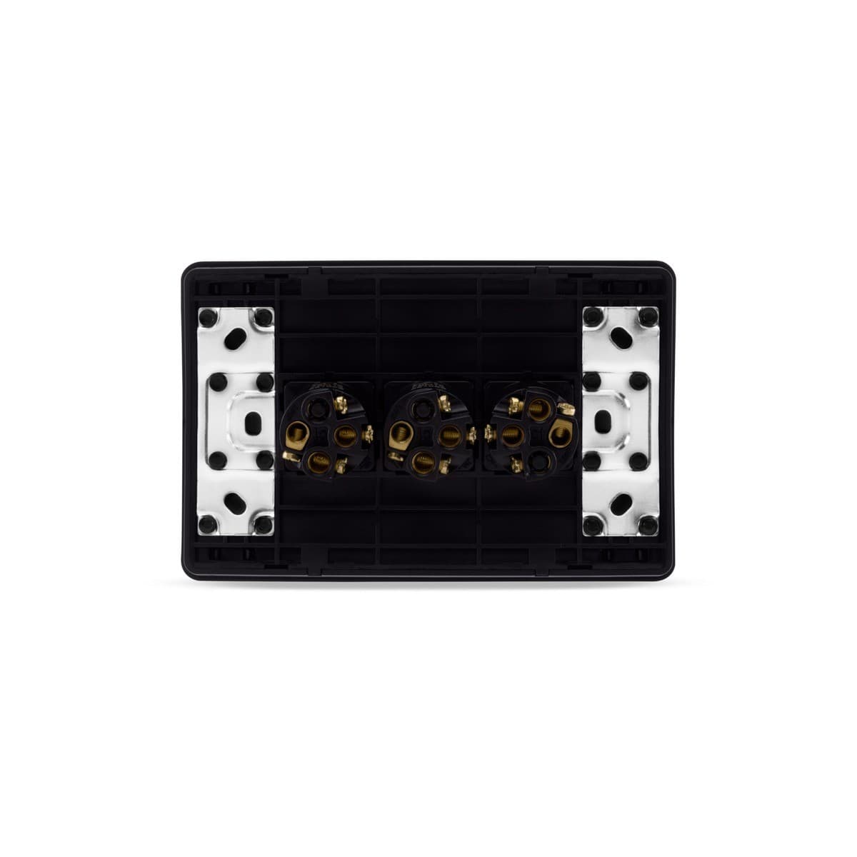 MFL Forge Modern 3 Gang Grid Plate Only in Black