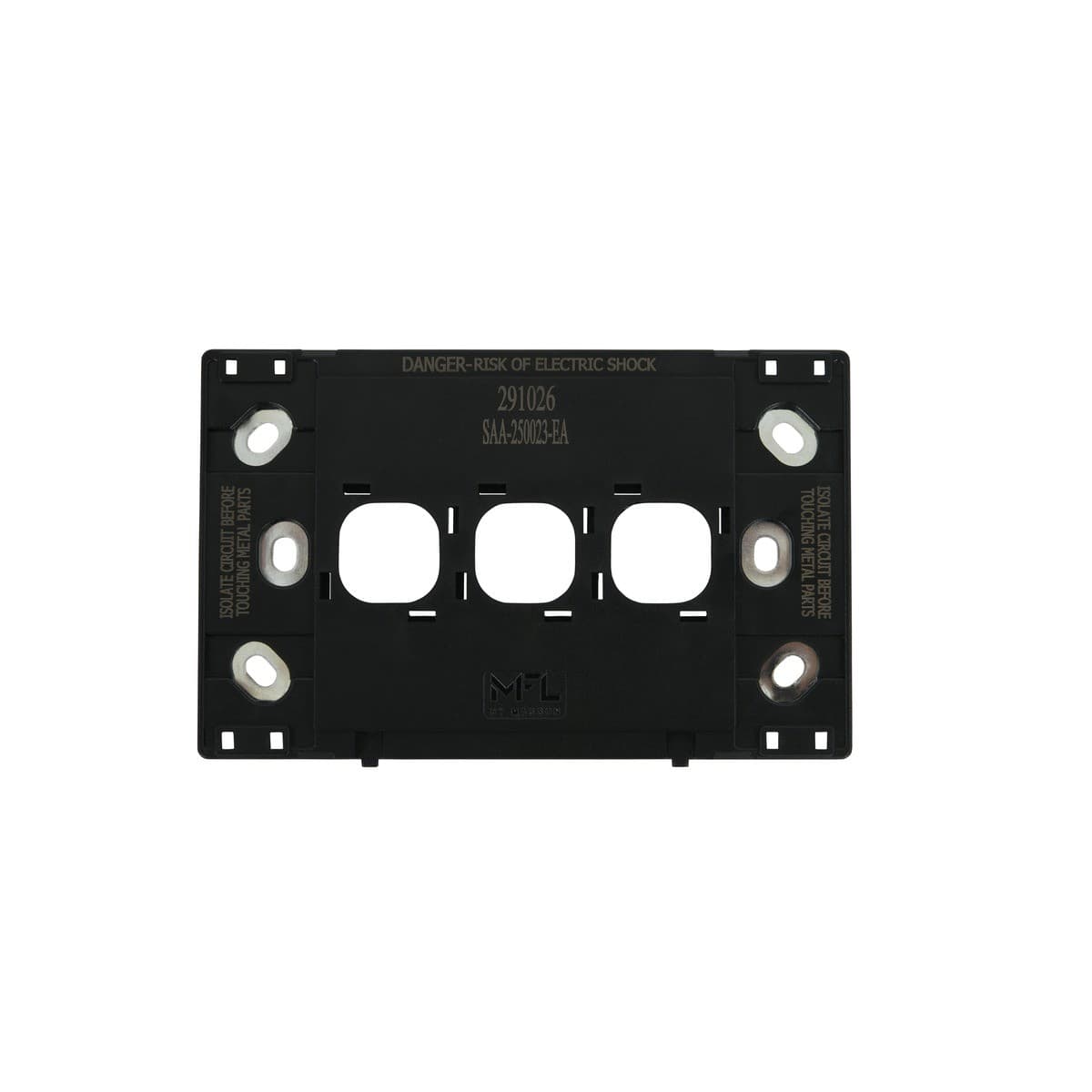 MFL Forge Modern 3 Gang Grid Plate Only in Black
