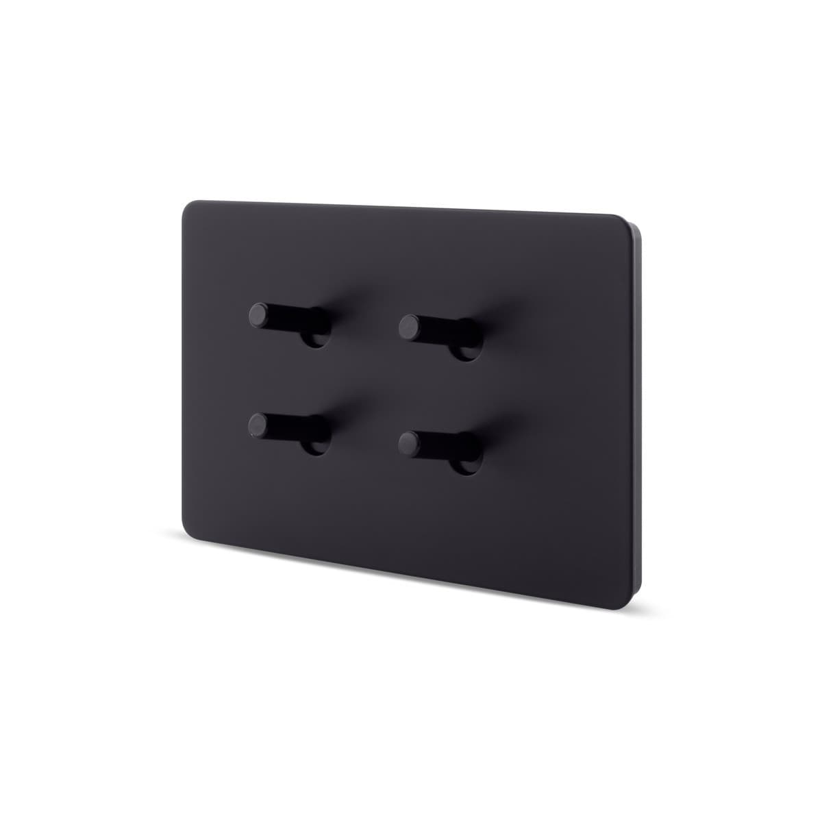 MFL Forge Modern 4 Gang Grid Plate Only in Black
