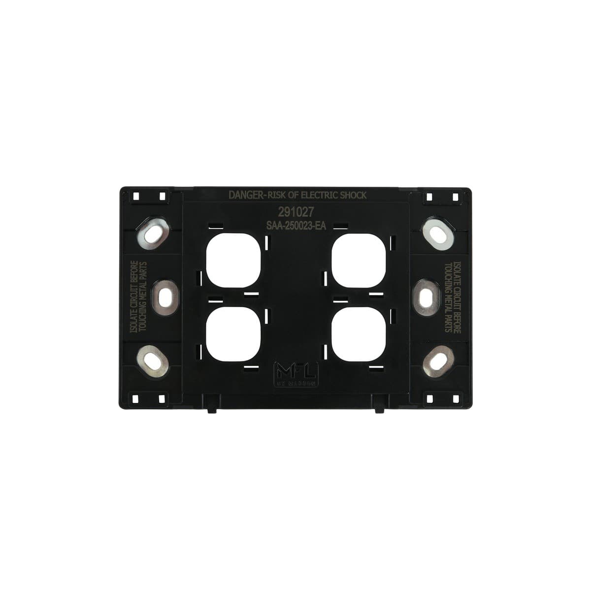 MFL Forge Modern 4 Gang Grid Plate Only in Black