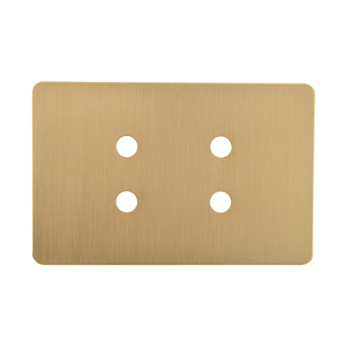 MFL Forge Modern 4 Gang Grid Plate Only in Brass-img-1