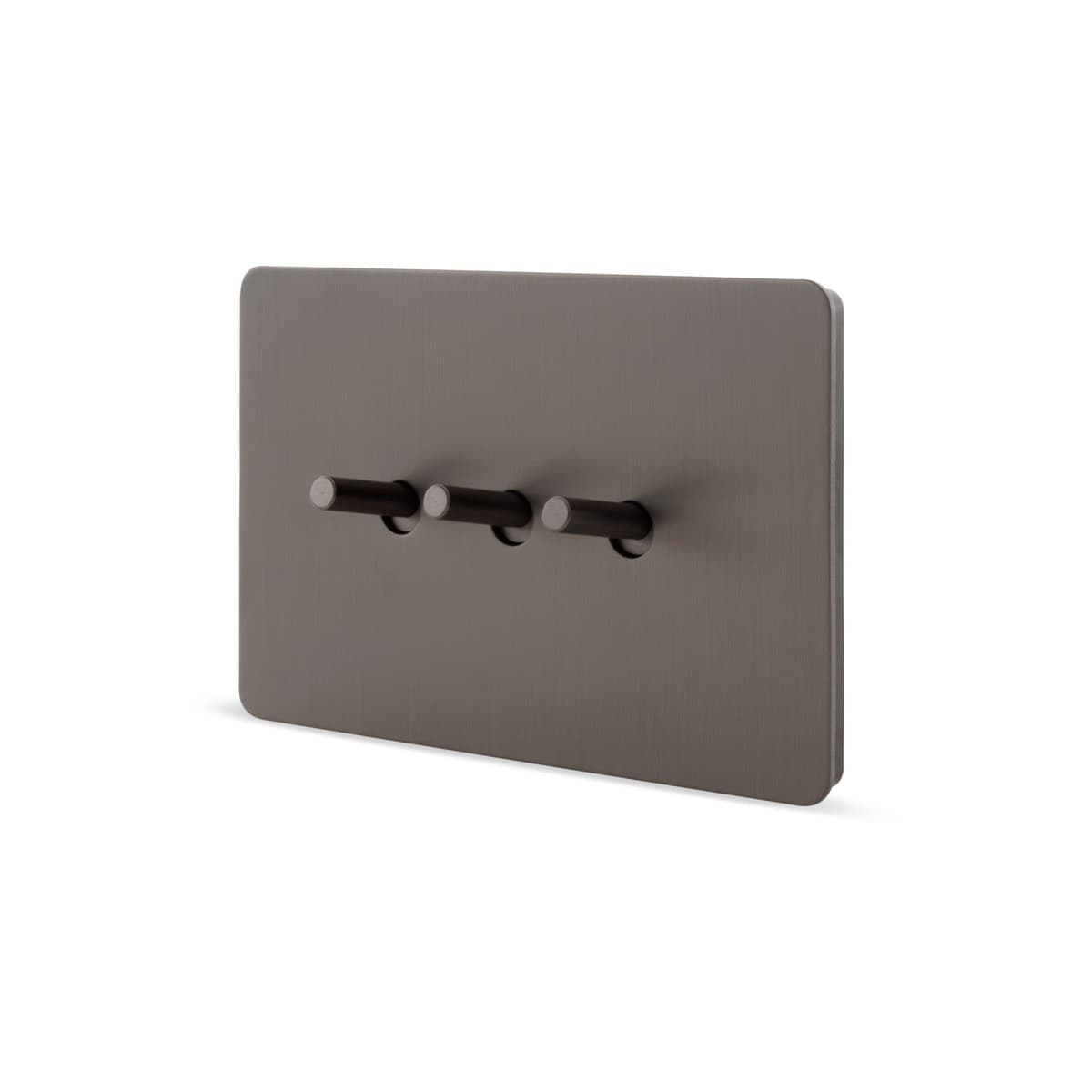 MFL Forge Modern 3 Gang Grid Plate Only in Aged Nickel-img-2
