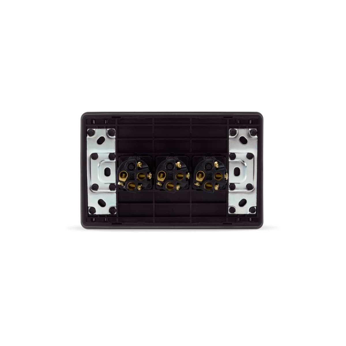 MFL Forge Modern 3 Gang Grid Plate Only in Aged Nickel-img-3