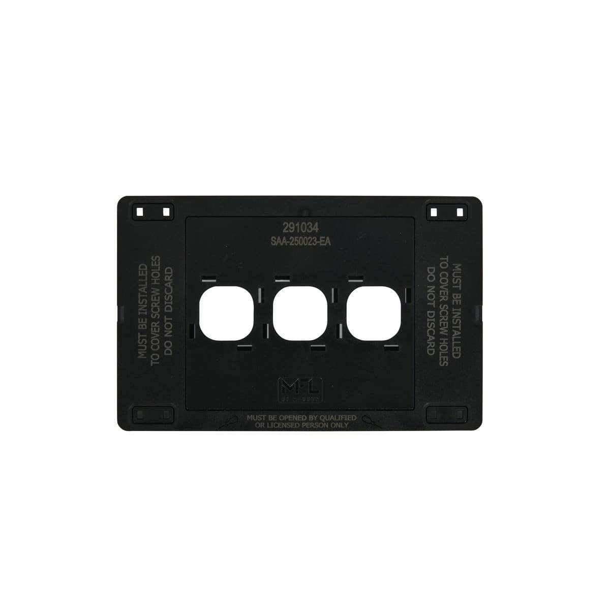 MFL Forge Modern 3 Gang Grid Plate Only in Aged Nickel-img-6