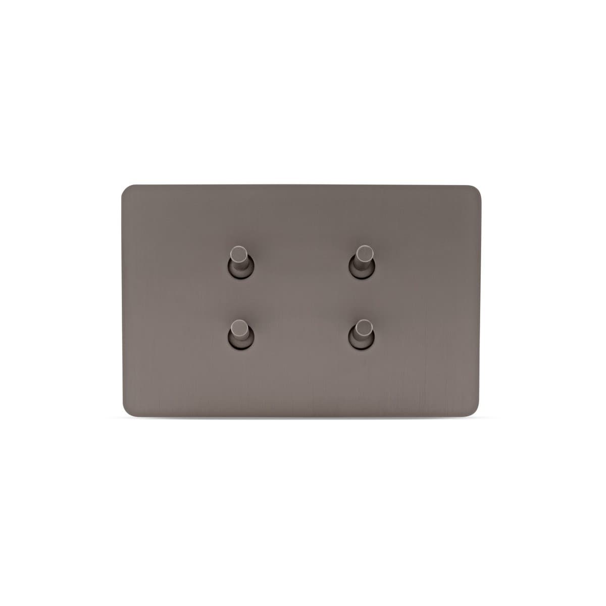 MFL Forge Modern 4 Gang Grid Plate Only in Aged Nickel-img-1