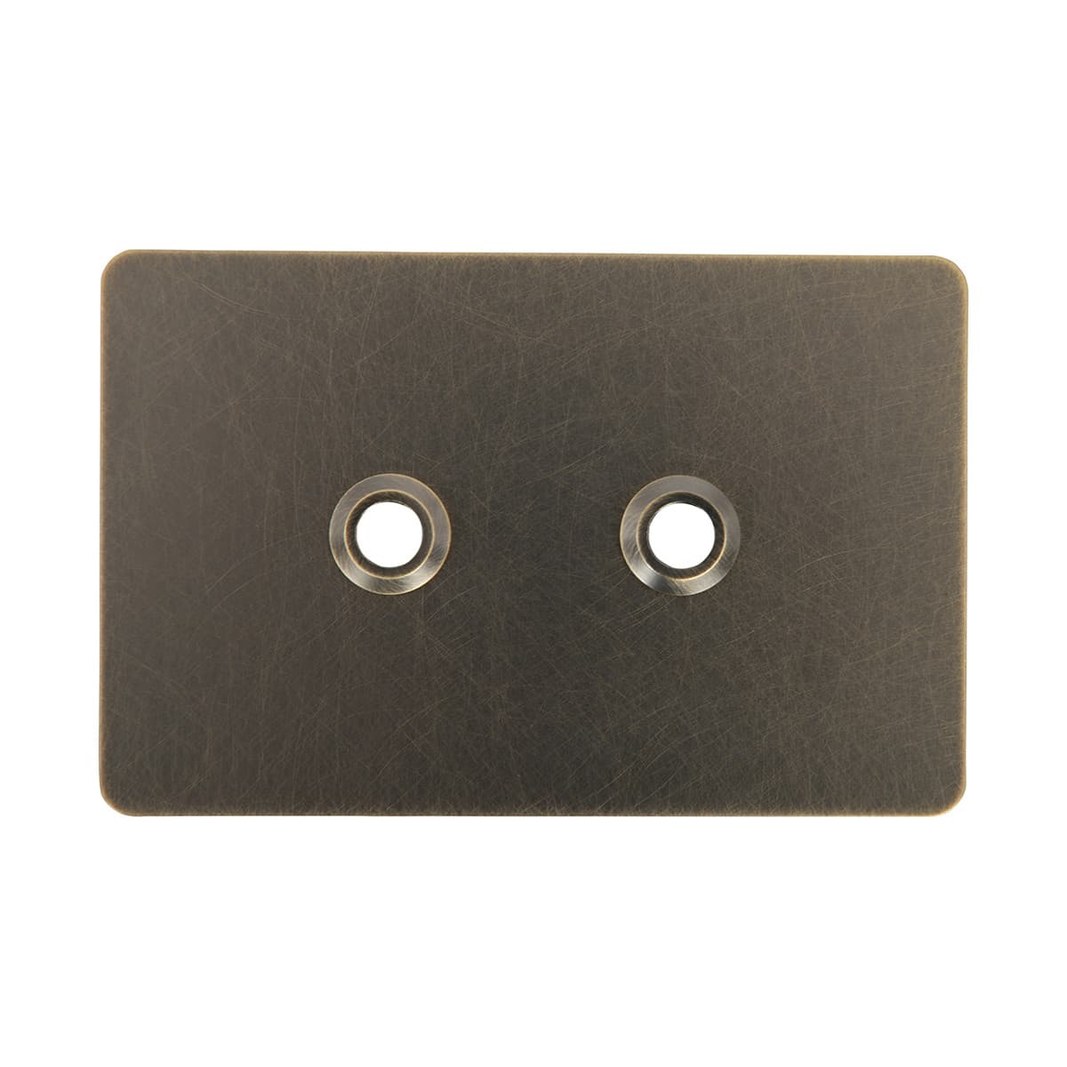 MFL Forge Heritage 2 Gang Grid Plate Only in Antique Brass-img-1