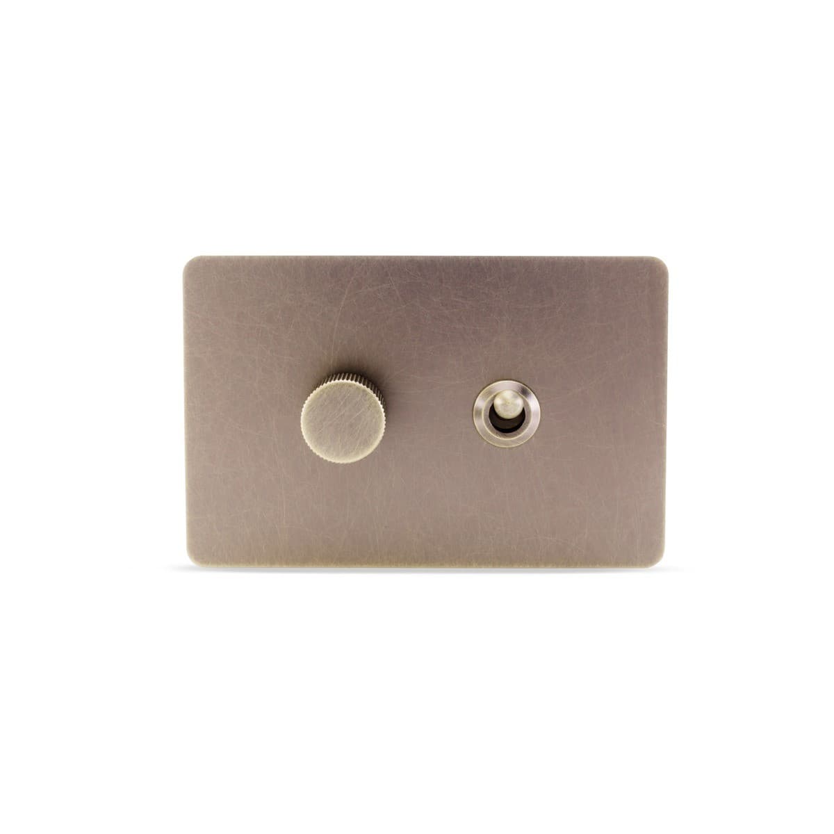 MFL Forge Heritage 2 Gang Grid Plate Only in Antique Brass-img-4
