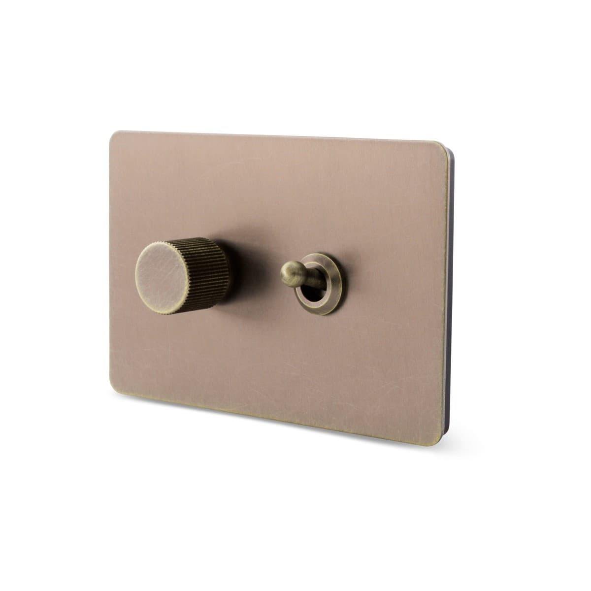 MFL Forge Heritage 2 Gang Grid Plate Only in Antique Brass-img-5