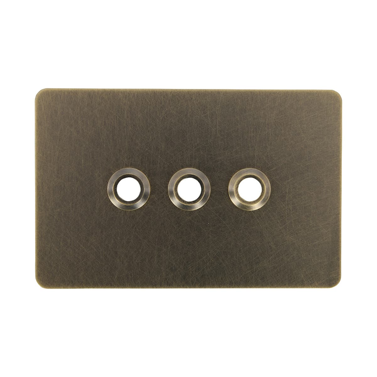 MFL Forge Heritage 3 Gang Grid Plate Only in Antique Brass