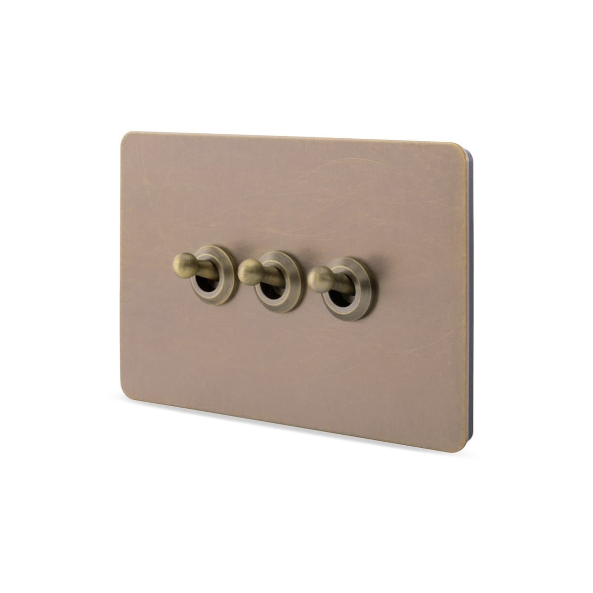 MFL Forge Heritage 3 Gang Grid Plate Only in Antique Brass