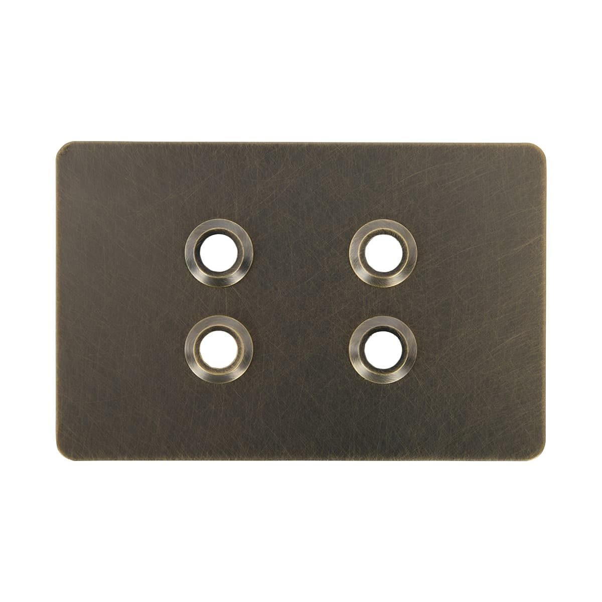 MFL Forge Heritage 4 Gang Grid Plate Only in Antique Brass