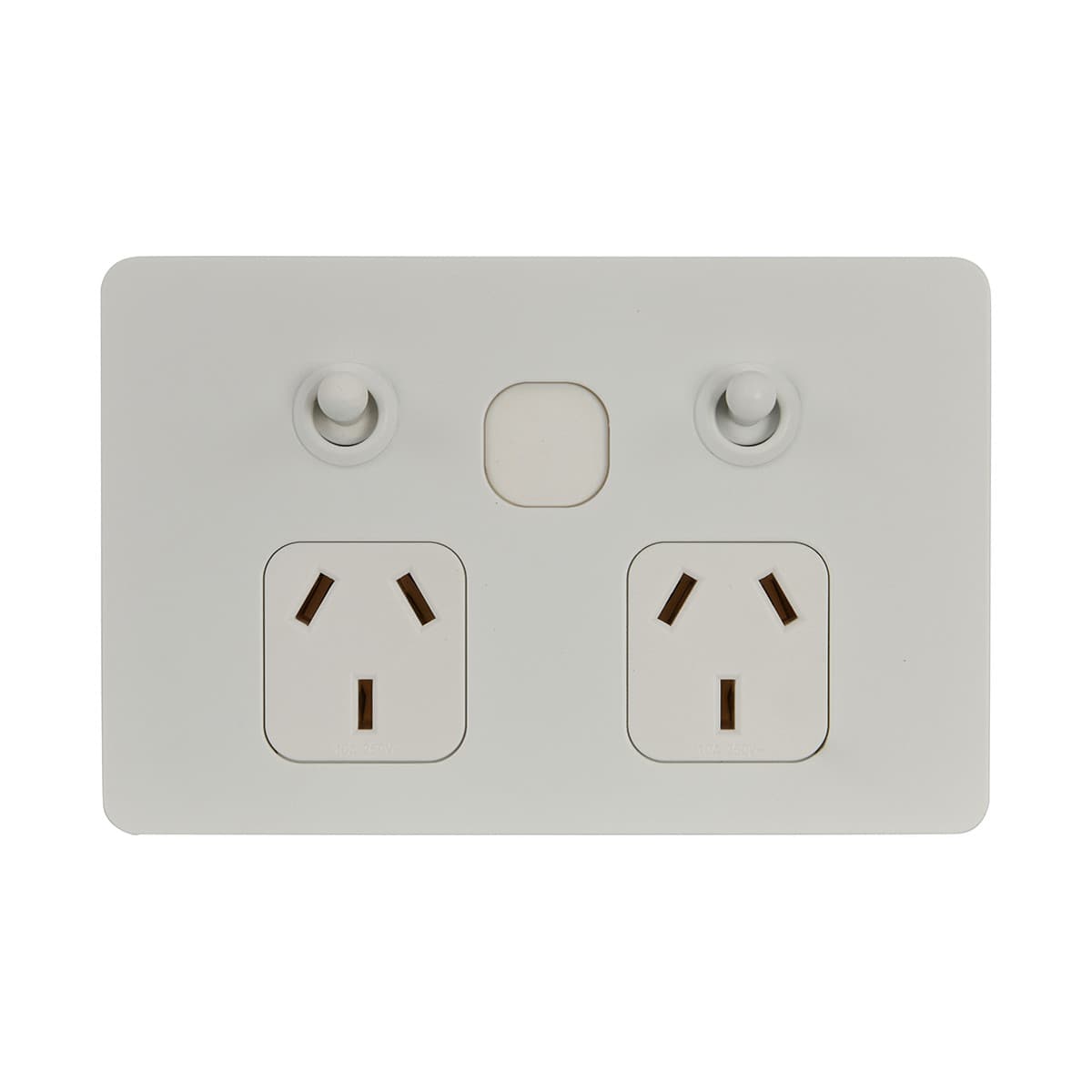 MFL Forge Heritage Twin GPO with Extra Switch in White-img-1