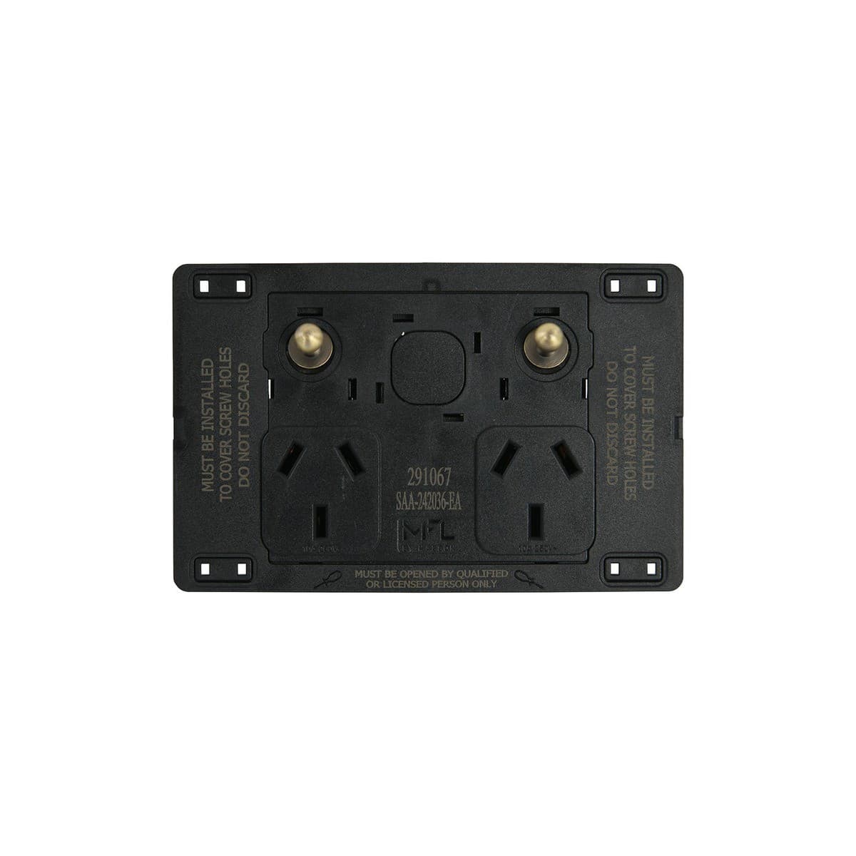 MFL Forge Heritage Twin GPO with Extra Switch in Antique Brass