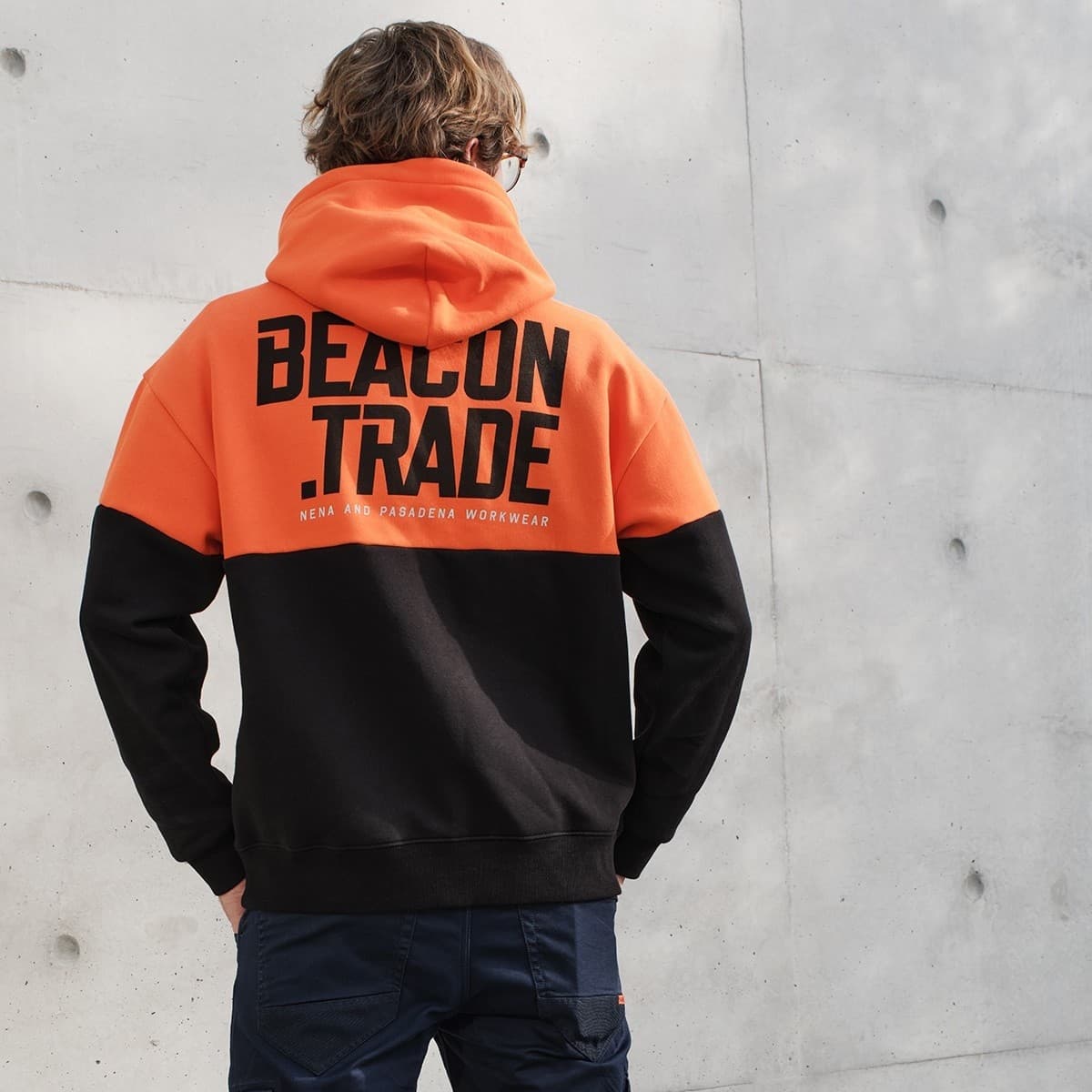 Beacon Trade x NXP Workwear Medium High-Vis Hoodie in Orange and Black-img-9