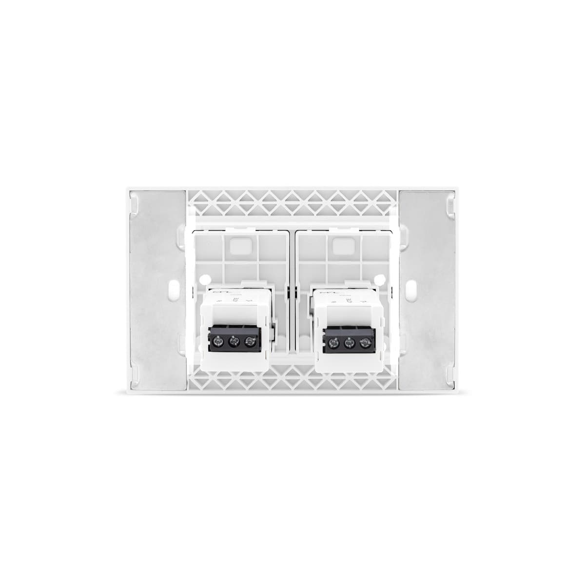 MFL Axis 2 Gang Electrical Push Dimmer Switch in White-img-3