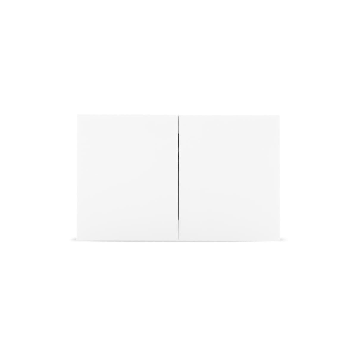 MFL Axis 2 Gang with 1x Switch and 1x Electrical Push Dimmer in White-img-1