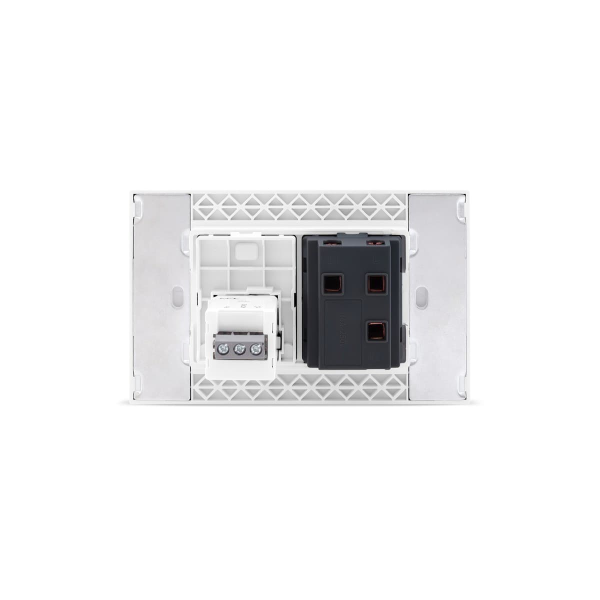 MFL Axis 2 Gang with 1x Switch and 1x Electrical Push Dimmer in White-img-5