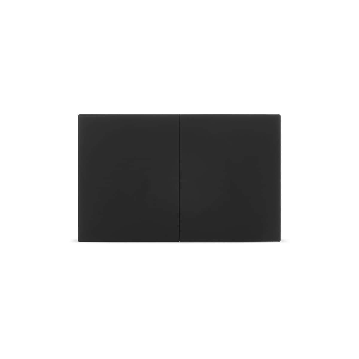 MFL Axis 2 Gang Electrical Push Dimmer Switch in Black-img-1
