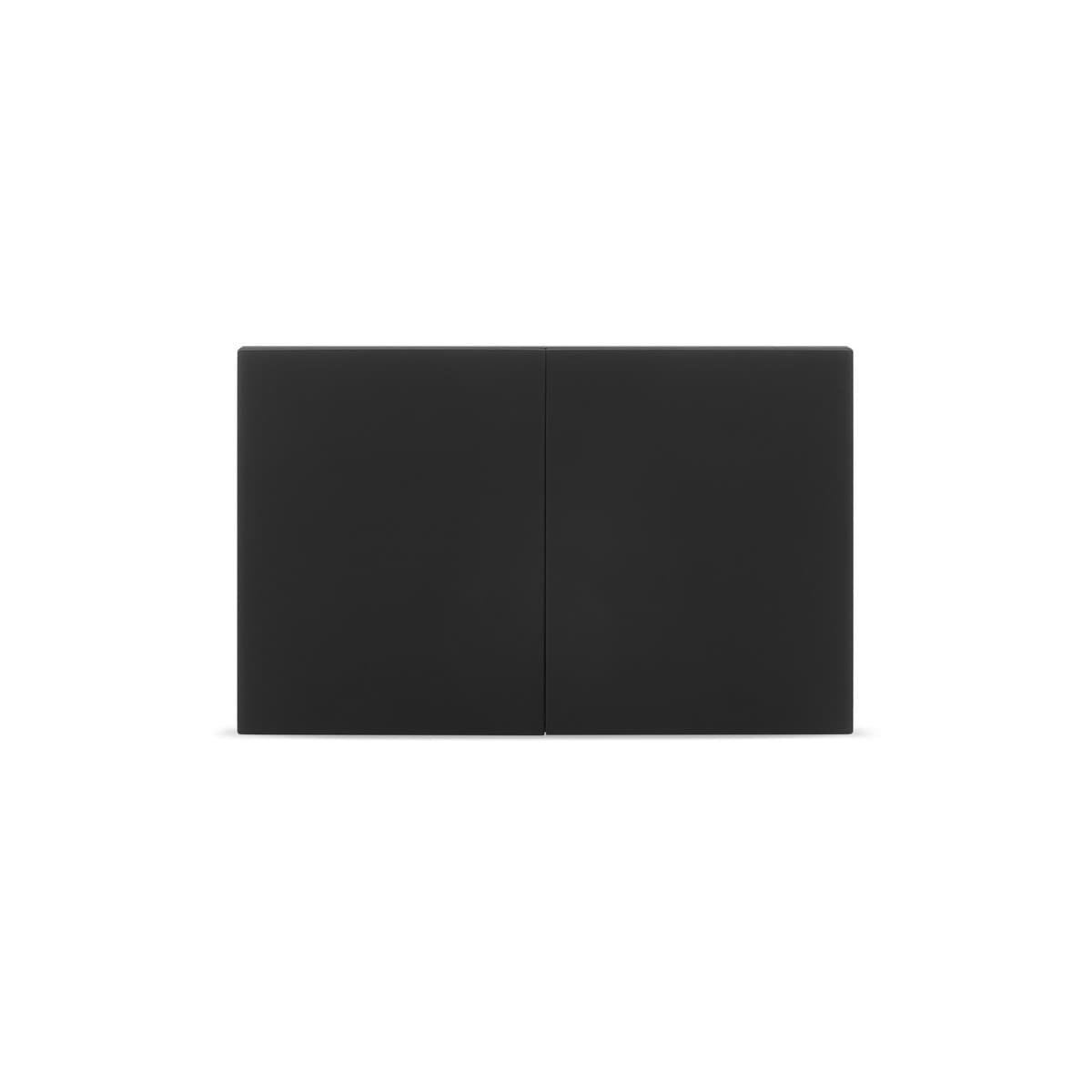 MFL Axis 2 Gang with 1x Switch and 1x Electrical Push Dimmer in Black-img-1