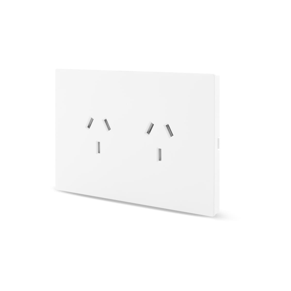 MFL Axis Twin GPO in White
